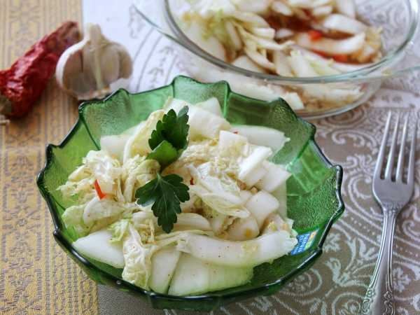 Постный салат с тофу и грибами